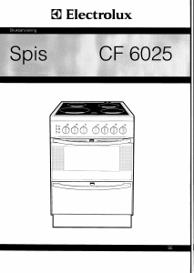 Bruksanvisning Electrolux CF6025 Spis