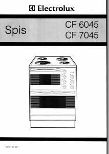 Bruksanvisning Electrolux CF6045 Spis