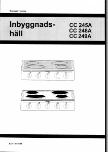 Bruksanvisning Electrolux CC249A Häll