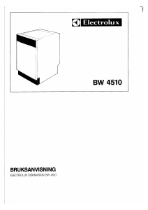 Bruksanvisning Electrolux BW4510 Diskmaskin