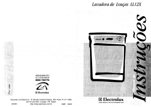 Manual Electrolux LL12X Máquina de lavar louça