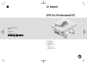 Handleiding Bosch GTS 10 J Tafelzaag