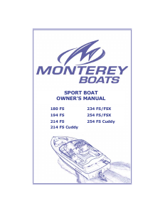 Manual Monterey 180 FS Boat