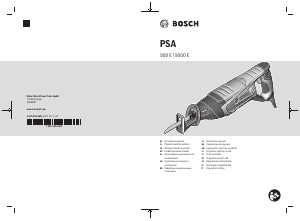 Manual Bosch PSA 9000 E Ferăstrău cu piston