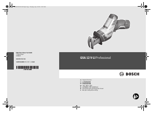 Handleiding Bosch GSA 12V-LI Reciprozaag