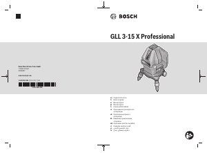 Kullanım kılavuzu Bosch GLL 3-15 X Lazer seviyesi