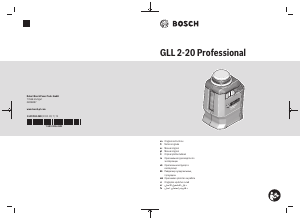 Manual Bosch GLL 2-20 Nível laser de linha