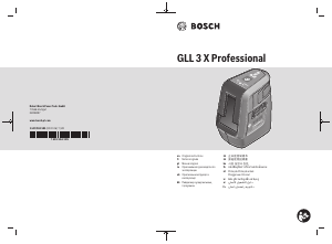 Руководство Bosch GLL 3 X Лазерный уровень