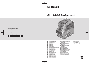 Instrukcja Bosch GLL 2-10 G Laser liniowy