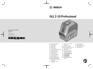 Instrukcja Bosch GLL 2-10 Laser liniowy
