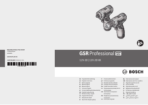 Mode d’emploi Bosch GSR 12V-20 Perceuse visseuse