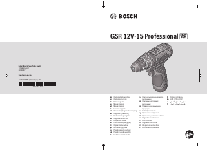 Mode d’emploi Bosch GSR 12V-15 Perceuse visseuse