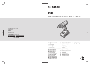 Vadovas Bosch PSR 180 LI-8 Gręžtuvas-suktuvas