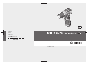 사용 설명서 보쉬 GSR 10.8V-35 드릴 다이버