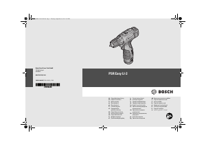 Mode d’emploi Bosch PSR Easy LI-2 Perceuse visseuse