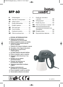 Manuale Meister BFP 60 Sistema di verniciatura