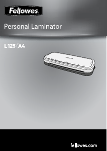 Instrukcja Fellowes L125 A4 Laminator