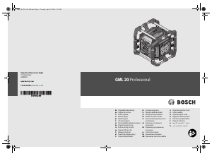 Priručnik Bosch GML 20 Radioprijamnik