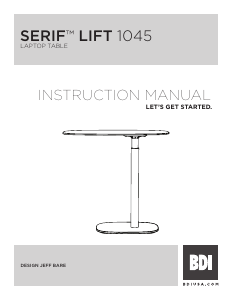 Manual BDI Serif Lift 1045 Side Table