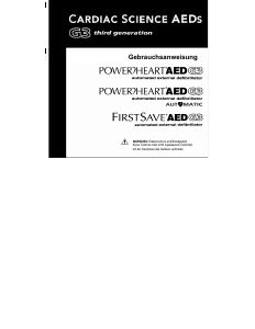 Bedienungsanleitung Cardiac Science PowerHeart AED G3 Defibrillator