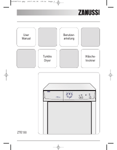 Manual Zanussi ZTE 130 Dryer