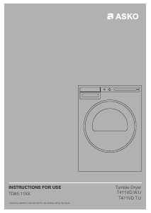 Handleiding Asko T411VDW Wasdroger