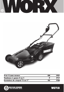 Manual Worx WG718 Lawn Mower