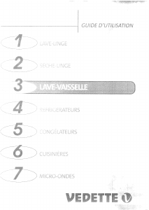 Mode d’emploi Vedette V5300 Lave-vaisselle