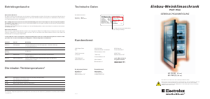 Bedienungsanleitung Electrolux EK17010SLI Weinklimaschrank