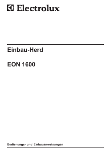 Bedienungsanleitung Electrolux EON1600X Herd