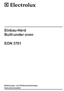 Handleiding Electrolux EON3701W Fornuis