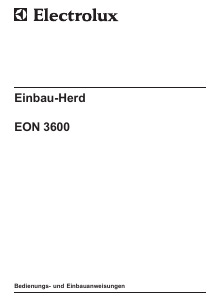 Bedienungsanleitung Electrolux EON3600W Herd