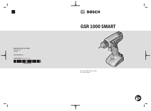 Manual de uso Bosch GSR 1000 SMART Atornillador taladrador