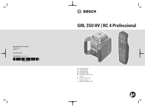 Handleiding Bosch GRL 350 HV Rotatielaser