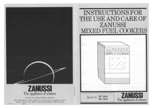 Manual Zanussi MC5634 Range