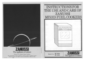 Bruksanvisning Zanussi MC5634 Spis
