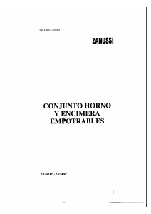 Manual de uso Zanussi Z974BP Cocina