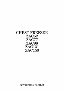 Manual Zanussi ZAC 52 Freezer