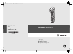 사용 설명서 보쉬 GWI 12V-LI 렌치