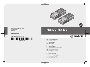 Manual Bosch PLR 40 C Medidor de distâncias a laser