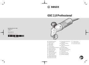 Instrukcja Bosch GSC 2.8 Nożyce do blachy