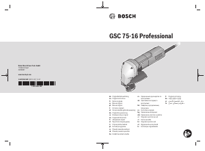 Bruksanvisning Bosch GSC 75-16 Plåtsax