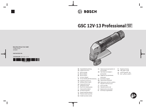 Handleiding Bosch GSC 12V-13 Plaatschaar