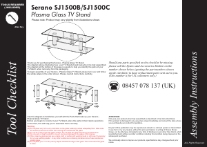 Manual Serano SJ1500B TV Bench