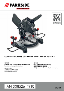 Manual Parkside PAKSP 20-Li A1 Mitre Saw