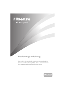 Bedienungsanleitung Hisense FV191N4AW2 Gefrierschrank