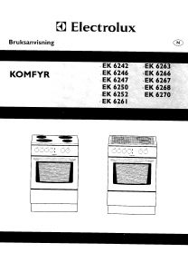 Bruksanvisning Electrolux EK6246 Komfyr