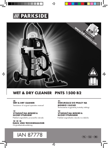 Manual Parkside IAN 87778 Vacuum Cleaner