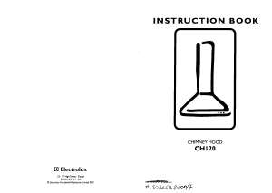 Manual Electrolux CH120BK Cooker Hood