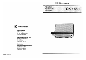 Bruksanvisning Electrolux CK1650 Köksfläkt